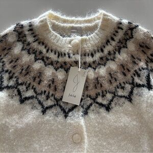 Joie Fair Isle Wool Blend Cardigan Size Small NWT
